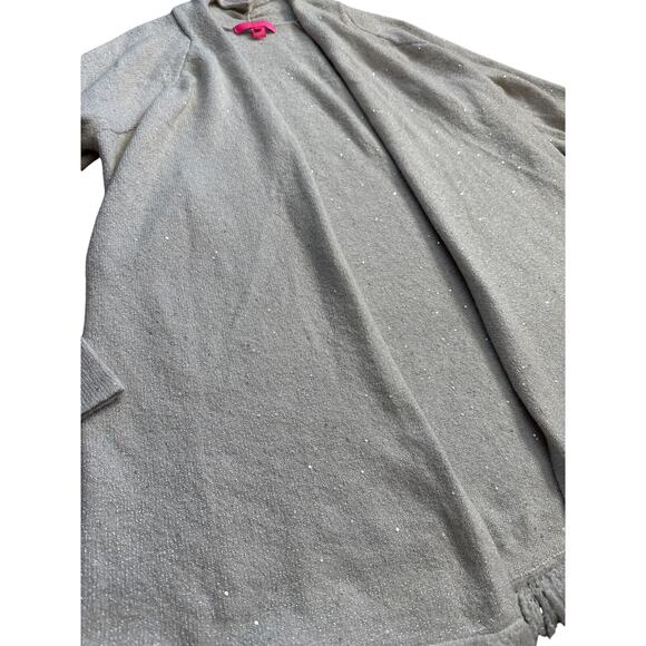 Lilly Pulitzer Plus Tatum Sequined Cardigan Sweater Coconut Metallic Size XXL - Picture 6 of 10